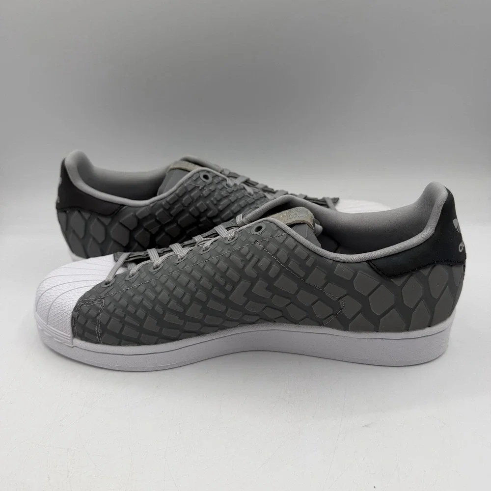 Adidas‎ Superstar Shoes Mens 11 Onix Grey Xeno Reflective Tech Sneakers D69367